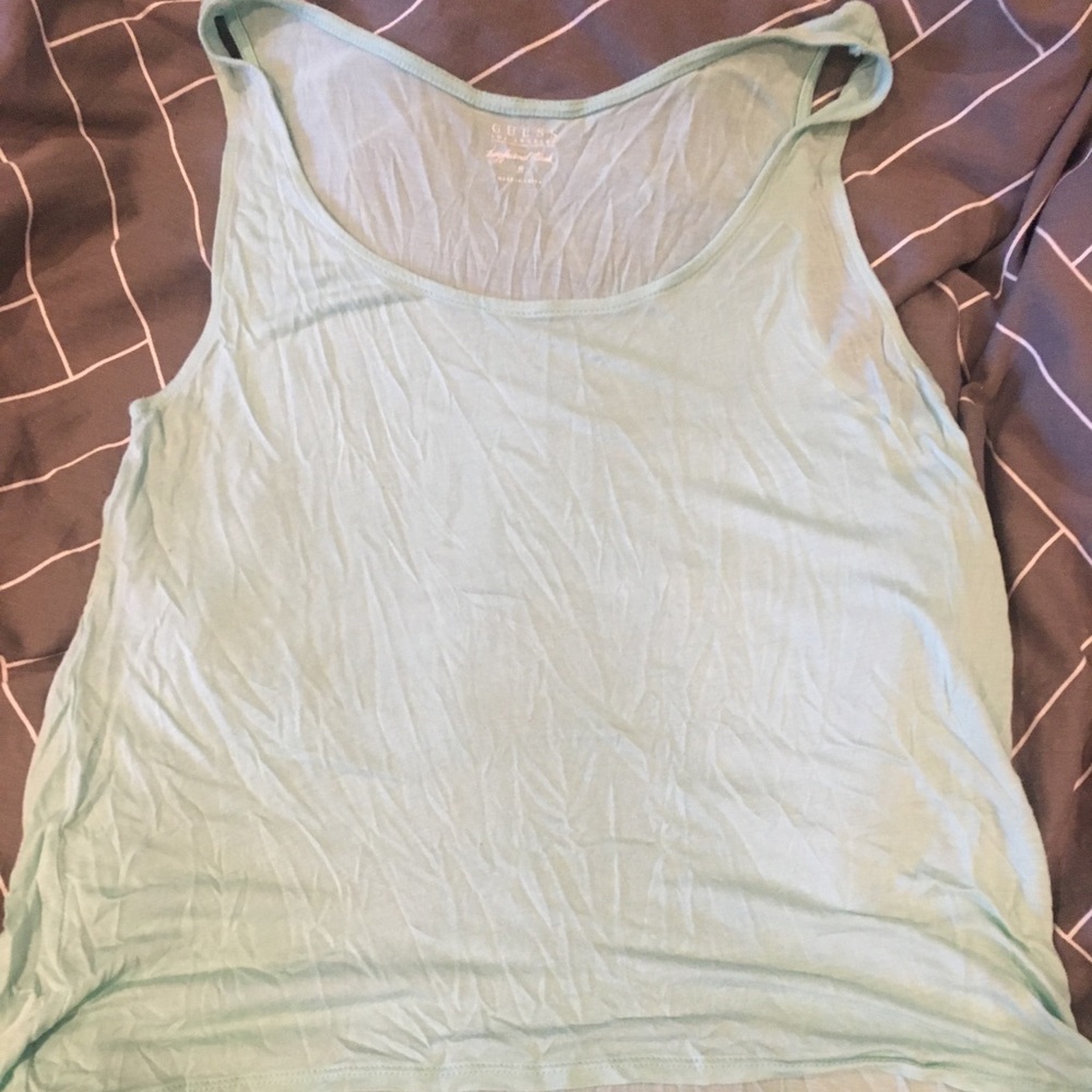 Size small aqua colour guess tank top